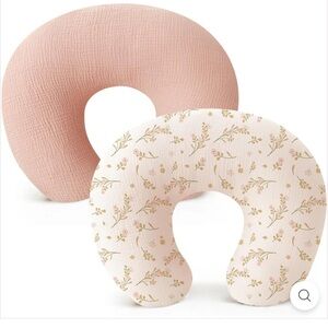 Floral and Pink Kids Boppy nursing pillow covers 2 pack